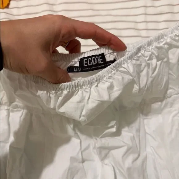 Ecote White Tiered Flare Maxi Skirt size M Women - Picture 2 of 4